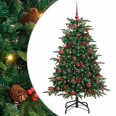 vidaXL - Kunstkerstboom - Groen - 150 - cm - PVC - en - Metaal - en - Plastic
