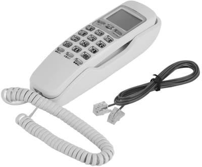 Dailygoods- Vaste Telefoon met Ruisonderdrukkingsfunctie - Draadloze Telefoon - Oproepweergave - Donderbescherming - Helder Geluid - Eén Knop Herhaling