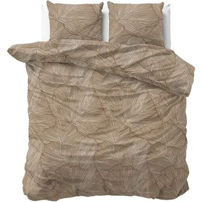 Sleeptime Pure Amber Beige/bruin Dekbedovertrek - 200 x 200/220 cm - 100% Katoen - Incl. Kussenslopen