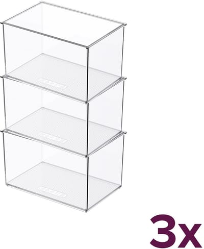 So Clever Multi-Inzetbaar Bakje Small (voordeelbundel) - Transparant - Stapelbaar | BPA-vrij