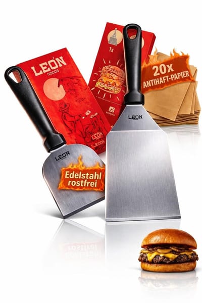Dailygoods- Grillspatel XXL - Roestvrij Staal - Perfecte Spatel - Accessoires voor Smash Burger - Grill Plancha Set - Keuken Compleet - Grillgereedschap
