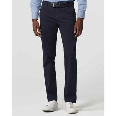 Meyer Broek Bonn Constant Color Cotton Flat-Front Navy / male