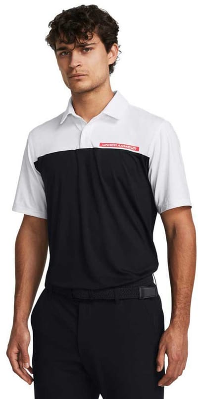 Under Armour Golf Tee To Green Color Block Korte Mouw Poloshirt Zwart XL Man