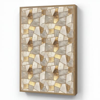 Wandlamp 70x100 cm - Oplaadbaar - Mozaïek - Marmer - Goud - Wandlampen binnen woonkamer - Slaapkamer lamp - Decoratieve nachtlamp - Vloerlamp draadloos