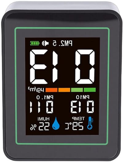 Luchtkwaliteitsdetector - Luchtmeter CO2 - Binnenklimaat Monitoren - Infrarood Stofsensor - 70x35x90mm - Wit