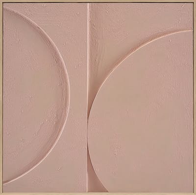 Ter Halle - Schilderij - Wanddecoratie - 3D Art - Roze Cirkels - 80x80cm