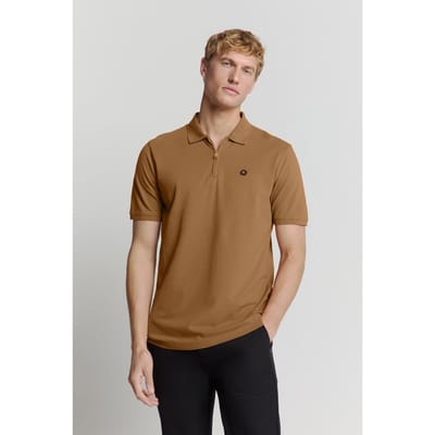 No Excess Polo Zip Pique Garment Dyed Camel Größe: XXXL | Poloshirts Outlet | Herren | Braun