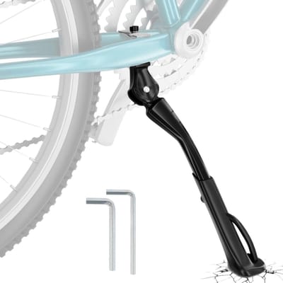 Verstelbare fietsstandaard voor kinderen, voetsteun zonder kieren, inclusief installatiegereedschap en centrale ondersteuning