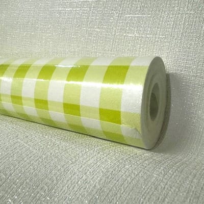 Groene Ruitjes behang vlies retro the 70's 23804