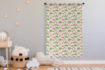 Wandkleed - Wanddoek - Patroon - Brazilië - Carnaval - 120x180 cm - Wandtapijt