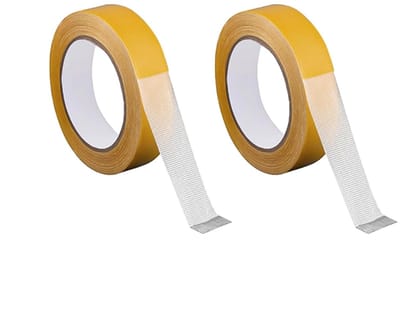 Zware Dubbelzijdige Tape - 2 Rollen van 0,78" x 66 Feet | Ideaal voor Vloerkleden, Meubelreparaties en Creatieve Projecten