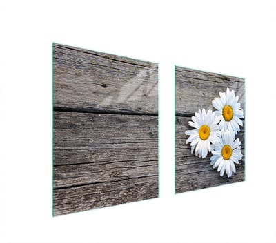 TMK ArtDeko - Snijplank - Stokroos Motief - Glas - 52x85 cm