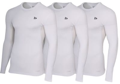 3-Pack Donnay - Baselayer Longsleeve - Thermo/Sportshirt - Heren - White (001) - maat S