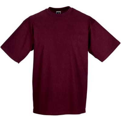 Russell Heren Organisch T-Shirt met korte mouwen (Bourgondië)