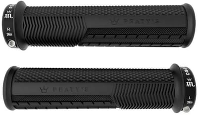 Peaty´s Monarch Pro Grip Knurl Thick Handvatten Zwart 130 mm