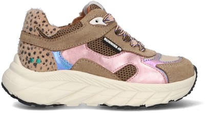 BunniesJR 225842-408 Meisjes Lage Sneakers - Roze - Leer - Veters