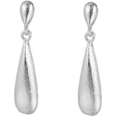 Geborstelde Waterdruppel Oorbellen Dames Europees en Amerikaans Retro Koude Mode Lichte Luxe Temperament Mat Geometrisch Stud Oorbellen white