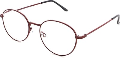 Leesbril MPG MLH061 - sterkte +1.00 - Kleur Donkerrood – Klassiek & Comfortabel - Elegante lichtmetalen unisex leesbril - Incl. etui en doekje