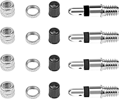 Complete Set van 16 Fietskleppen met Adapter, Moeren en Ventielkappen voor Standaard Banden