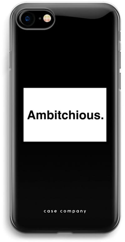 Case Company® - Hoesje geschikt voor iPhone SE 2020 hoesje - Ambitchious - Soft Cover Telefoonhoesje - Bescherming aan alle Kanten en Schermrand
