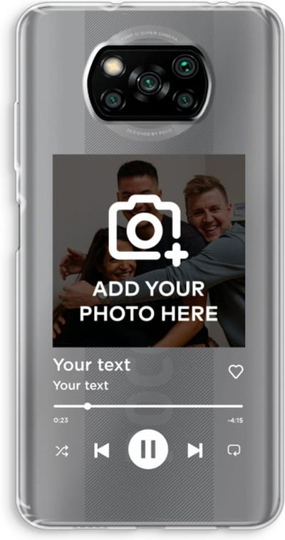 Gepersonaliseerd - Case Company® - Hoesje geschikt voor Poco X3 Pro hoesje - Music Player - Soft Cover Telefoonhoesje - Bescherming aan alle Kanten en Schermrand