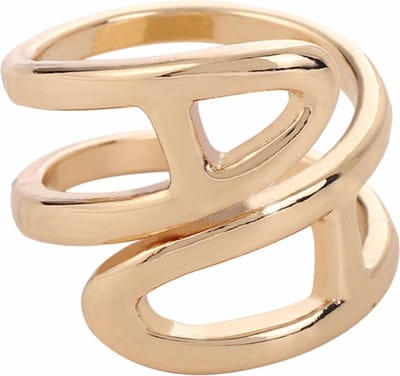 Fako Bijoux® - Sjaalklem - Sjaal Klem - Sjaal Ring - Ring Rond Gedraaid - 24x20mm - Goudkleurig
