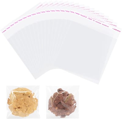 Dailygoods- Cellofaanzakjes 100 stuks - Zelfdichtend - Doorzichtig - Snoepzakjes - Traktatiezakjes - 10x10 cm - Hoge transparantie