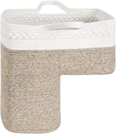 Trappenmand - Opbergmand Tussenverdieping - Ruimte Organiseren - Duurzaam Katoen Touw - 38x25x38 cm - Natuurlijk