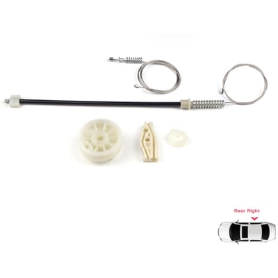 BWR913 Reparatieset voor elektrische raamhefferregelaar rechtsachter voor Peugeot 206 CC 2D T16 2000-2008 2-deurs coupé cabrio 922458