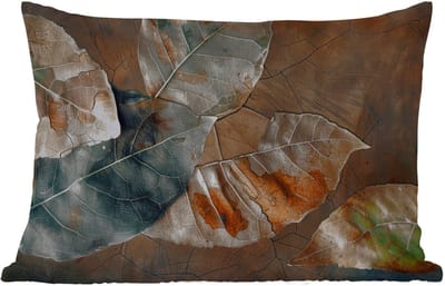 Buitenkussens - Bladeren - Bruin - Herfst - Natuur - 60x40 cm - Weerbestendig