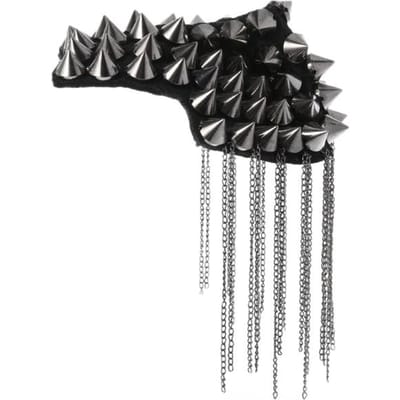 Punk Gotische Kwast Stud Pin Broche Epaulette Schouderteken Bord Epaulet 649c black