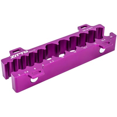 ZTTO aluminium fiets universele fiets achterschokdemper vork reparatie gereedschap bankschroef inzetstukken TQJJ-03 purple