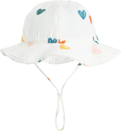 Baby Zonnehoed - Meisjes Hoed - Buiten Bescherming - Zomerse Print - One Size - Blauw