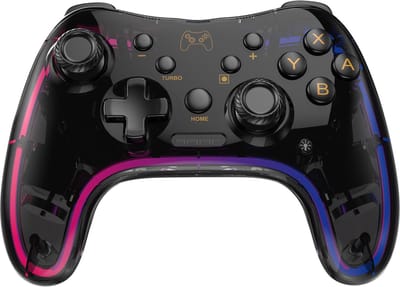 Draadloze RGB Controller - Geschikt voor Nintendo Switch Controllers - Macro Knop - Turbo Knop