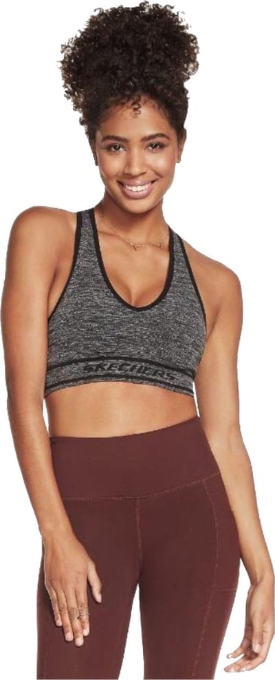 Skechers Seamless Sports Bra W1BR70-BKW, Vrouwen, Grijs, Sport Beha, maat: L