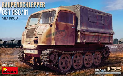 MiniArt Modelbouwpakket Militaire voertuigen - 35480 Steyr RSO Raupenschlepper Ost RSO/01 - Mid Productie - Militair Rupsvoertuig Plastic - 1:35 - Modelbouw