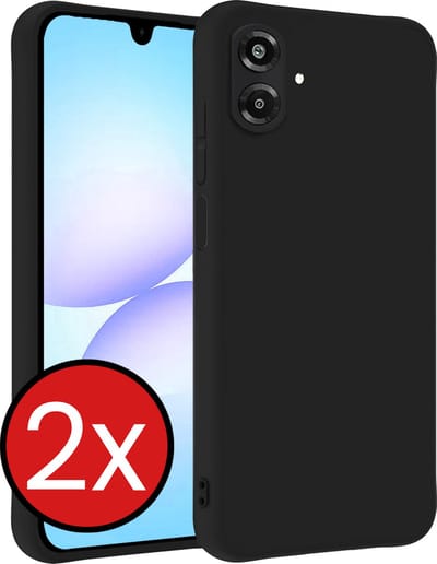 Hoesje - 2 Stuks - Geschikt voor Samsung Galaxy A07 - Sterk & Shockproof - Telefoonhoes - Back Cover - Case Siliconen - Telefoon Hoes - Zwart
