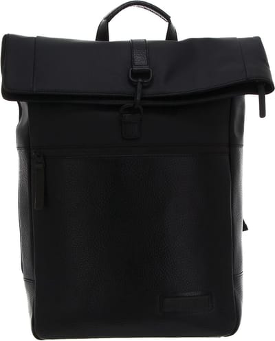 JOST Leren Vrije tijd rugzak Rugzak met laptopvak Stockholm Curier Backpack Black Zwart