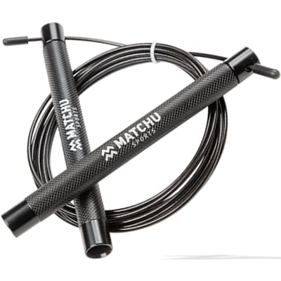 Matchu Sports - Speedrope - Speed rope - Springtouw - Springtouw voor Crossfit - Handvat - Jump rope - Skipping rope / Zwart