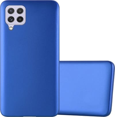 Cadorabo Hoesje geschikt voor Samsung Galaxy A22 4G / M22 / M32 4G in METAAL BLAUW - Beschermhoes gemaakt van flexibel TPU silicone Case Cover