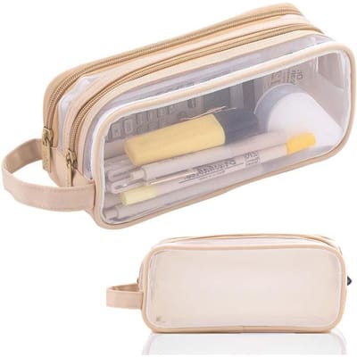 Transparante Mesh Etui Houder Kantoorartikelen Opberg Organizer Pen Make-up Tassen