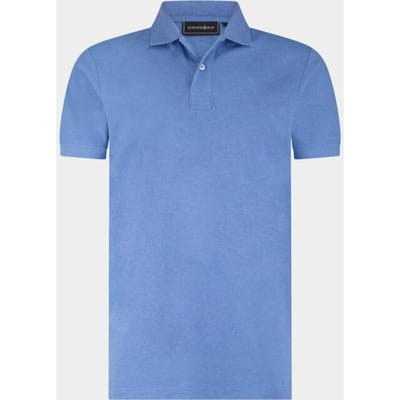Scotland Blue Polo heren Blauw Fang Polo SPE26108FA63SB/4006