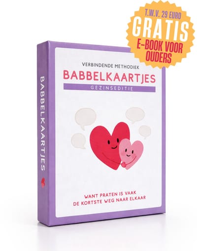 TherHappy Babbelkaartjes – Gezinseditie – Gesprekskaarten voor Gezinnen – 120 kaarten – Emoties & Verbinding – Ontwikkeld door kinderpsychotherapeut – XL SET