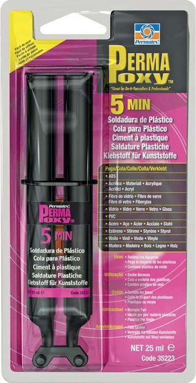Adhésif de réparation plastique Permatex 5 min. 25 ml