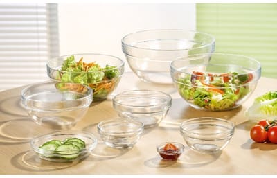 Esmeyer Arcoroc glasschaal EMPILABLE, stapelbaar, gehard glas, 6 stuks