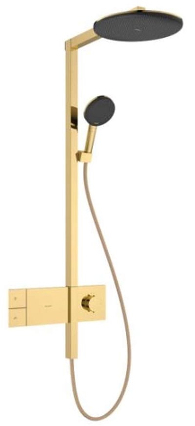 Hansgrohe Raindance Alive S - Doucheset met thermostaat, diameter 30 cm, 3 stralen, EcoSmart, gepolijste goudlook 24583990