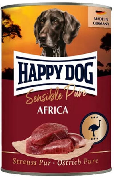 Happy Dog Sensible Pure Africa - Struisvogel - 6 x 400 g