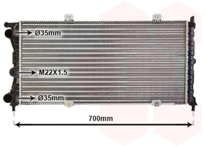Van Wezel - RADIATOR VOOR FIAT PUNTO I 1993-1999 7718669