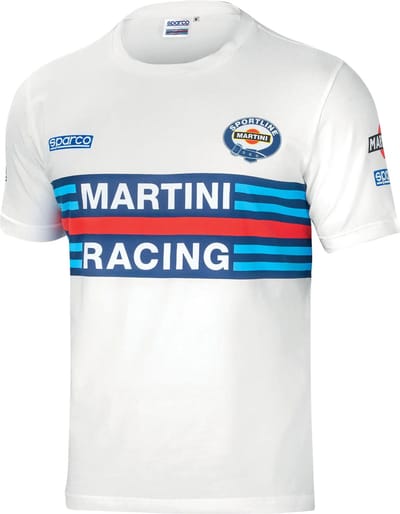 Sparco Martini Racing Martini Racing T-Shirt - Marineblauw/Wit/Zwart — XXL