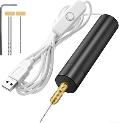 Dailygoods- Graveergereedschap Draagbaar en Compact - Elektrische Graveerpen - Mini Boormachine - USB Oplaadbaar - Krachtige Prestaties - 11,5 x 2,5 cm